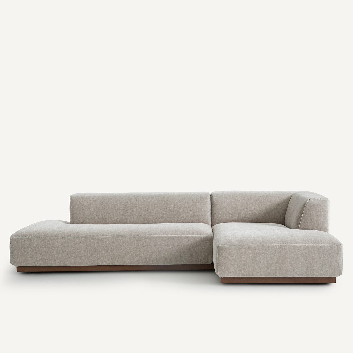 AM.PM<br>Sofá de canto direito tamanho XL em veludo chenille, Jacopo