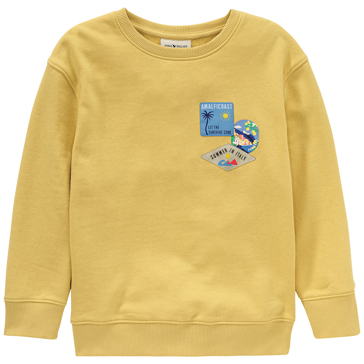Jonas Nielsen Jungen Sweatshirt mit Backprint gelb