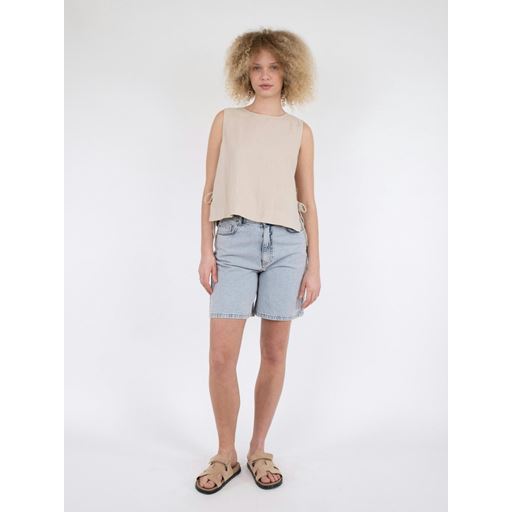 Neo Noir Svetlana Linen Top, Sand, 42