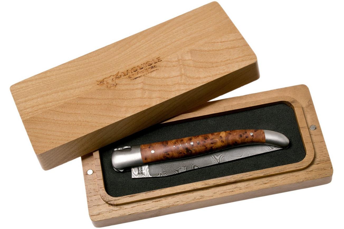 Laguiole en Aubrac 12 cm Balbach damast, Thuya wood L0212THI/FDBB1 Laguiolemes