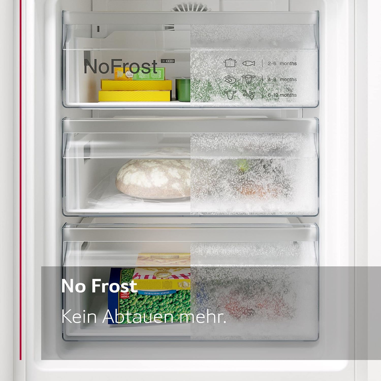 NEFF KI7862FE0, N 50, Kühl-Gefrierkombination, 177.2 x 54.1 cm, Gesamt: 260 L, Kühlen 184 L, Gefrieren 76 L, 35 dB, FreshSafe, No Frost, Made in Germany