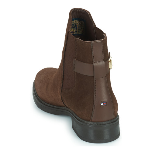 Tommy Hilfiger - Coin Suede Flat Boot Marrón