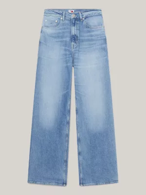 Calça jeans Claire de cintura alta e pernas largas