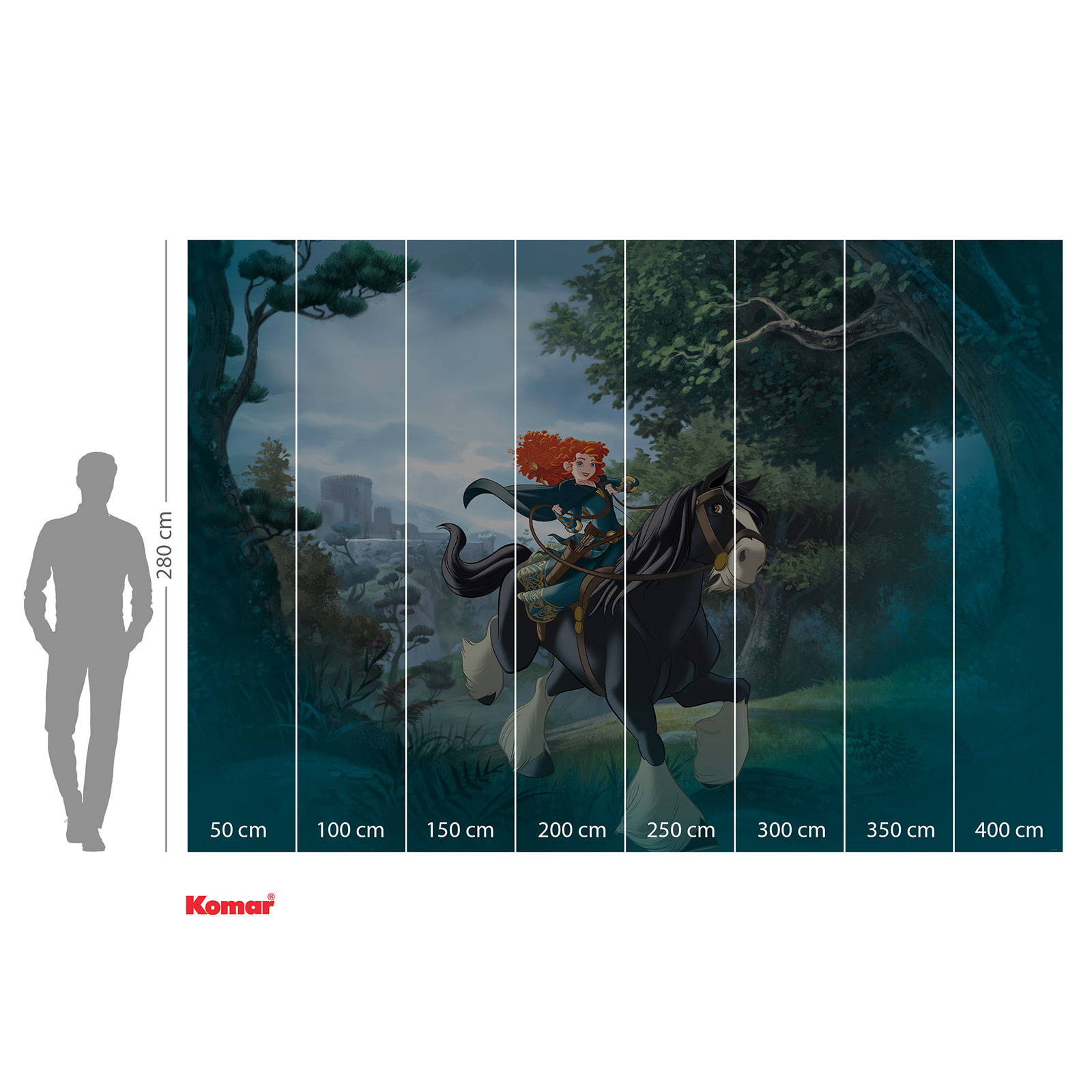 Vlies-Fototapete MERIDA RIDING - 400x280 cm