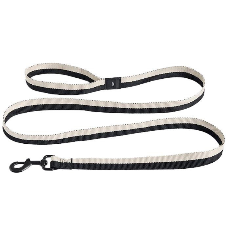 Hay Dogs hondenriem Flat M/L Black/White