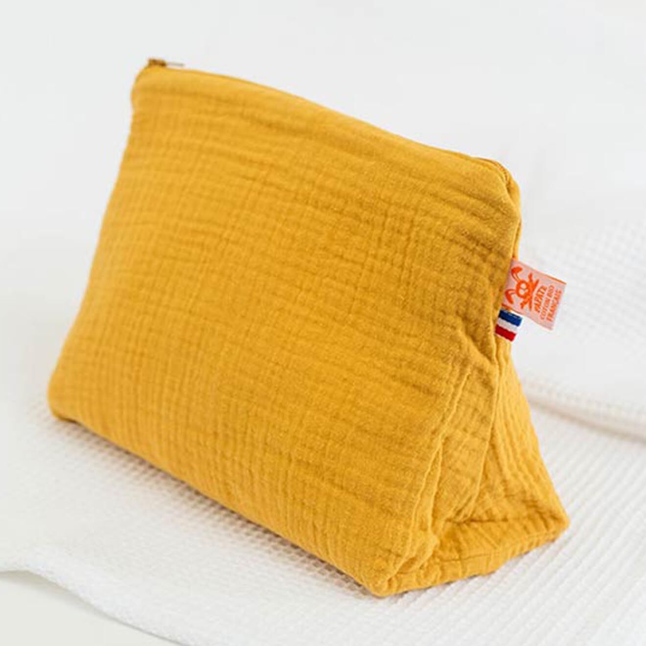 Papate Trousse de Toilette en Coton Bio honey - 23x17 cm
