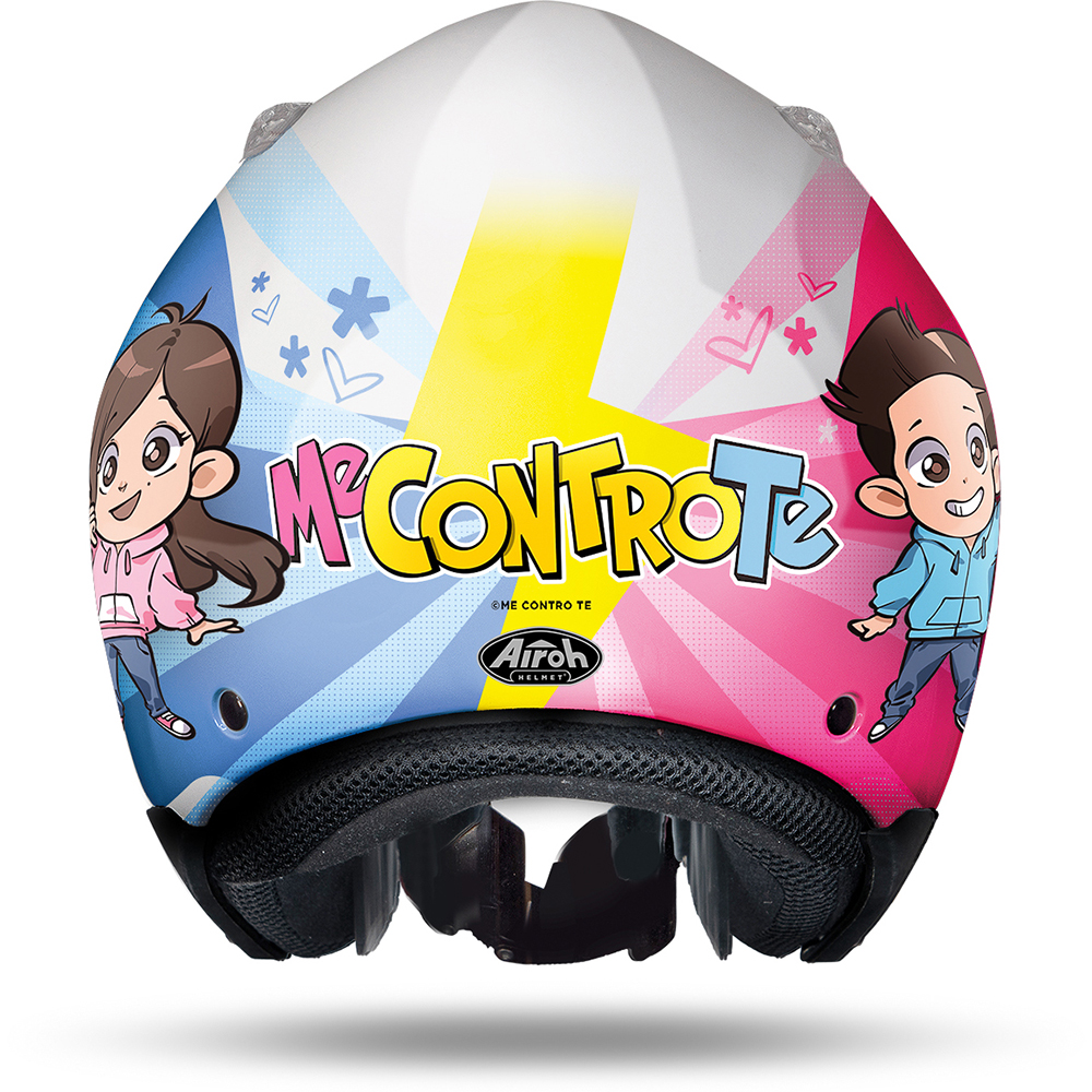 Airoh - Casque enfant Mr Jet Me Contro Te Blanc brillant / Multicolore