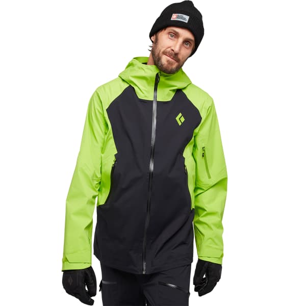 Veste de ski BLACK DIAMOND M RECON LT STRETCH SCHELL BLACK LIME GREEN