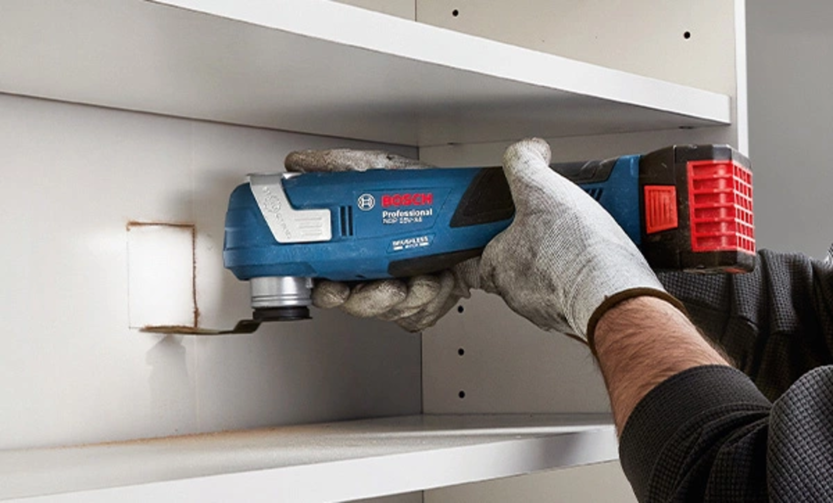 Bosch Professional  GOP 18V-34 Akku-Multi-Cutter, Basic    Oszillierendes Multifunktionswerkzeug mit Vibration Control