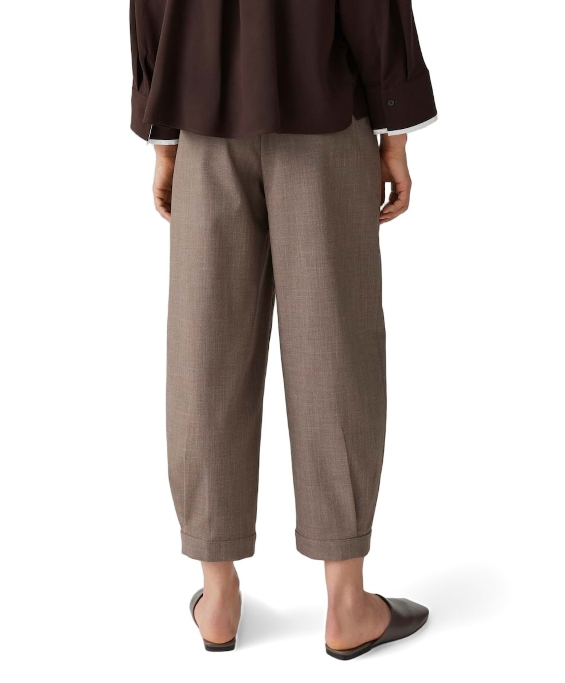 OPUS Myha curved dames broek bruin