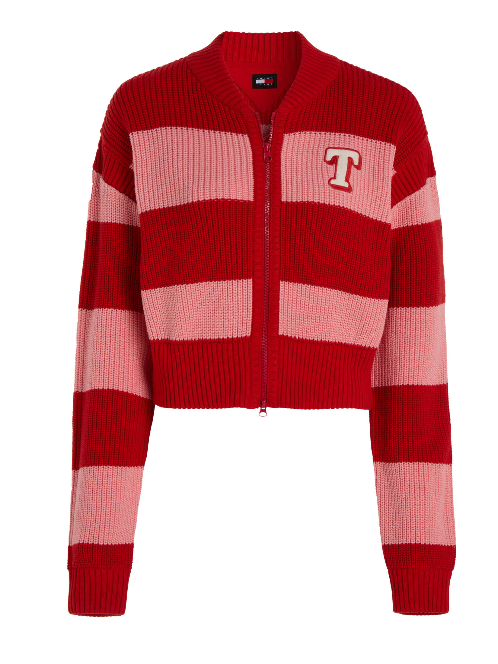 Tommy Jeans| Damen Strickjacke TJW LETTERMAN STRIPE CARDIGAN