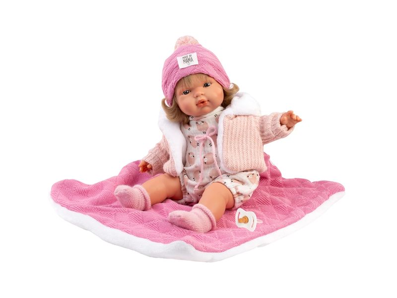 Llorens Babypuppe Lola 38 cm Grosse Anziehpuppe im trendigen Outfit