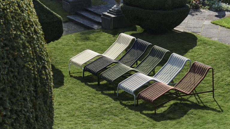 Hay Palissade Cord Chaise Longue ligbed Olive
