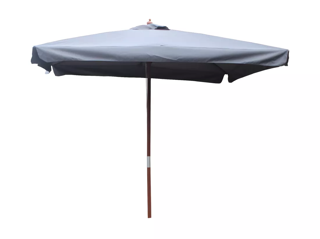 Parasol bois 3 x 3 m gris PALAWAN