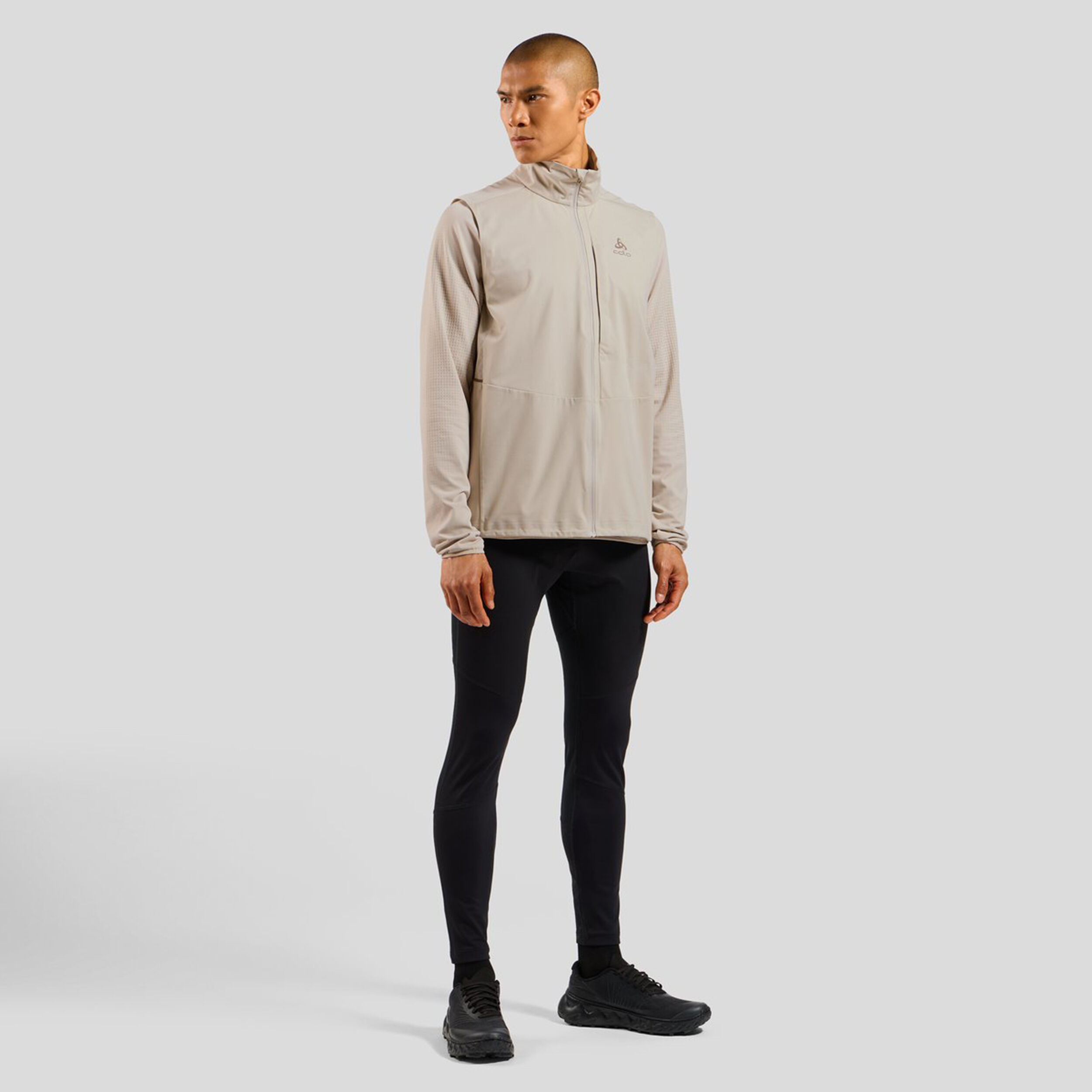 Odlo Zeroweight Warm Gilets De Course Hommes - Argent