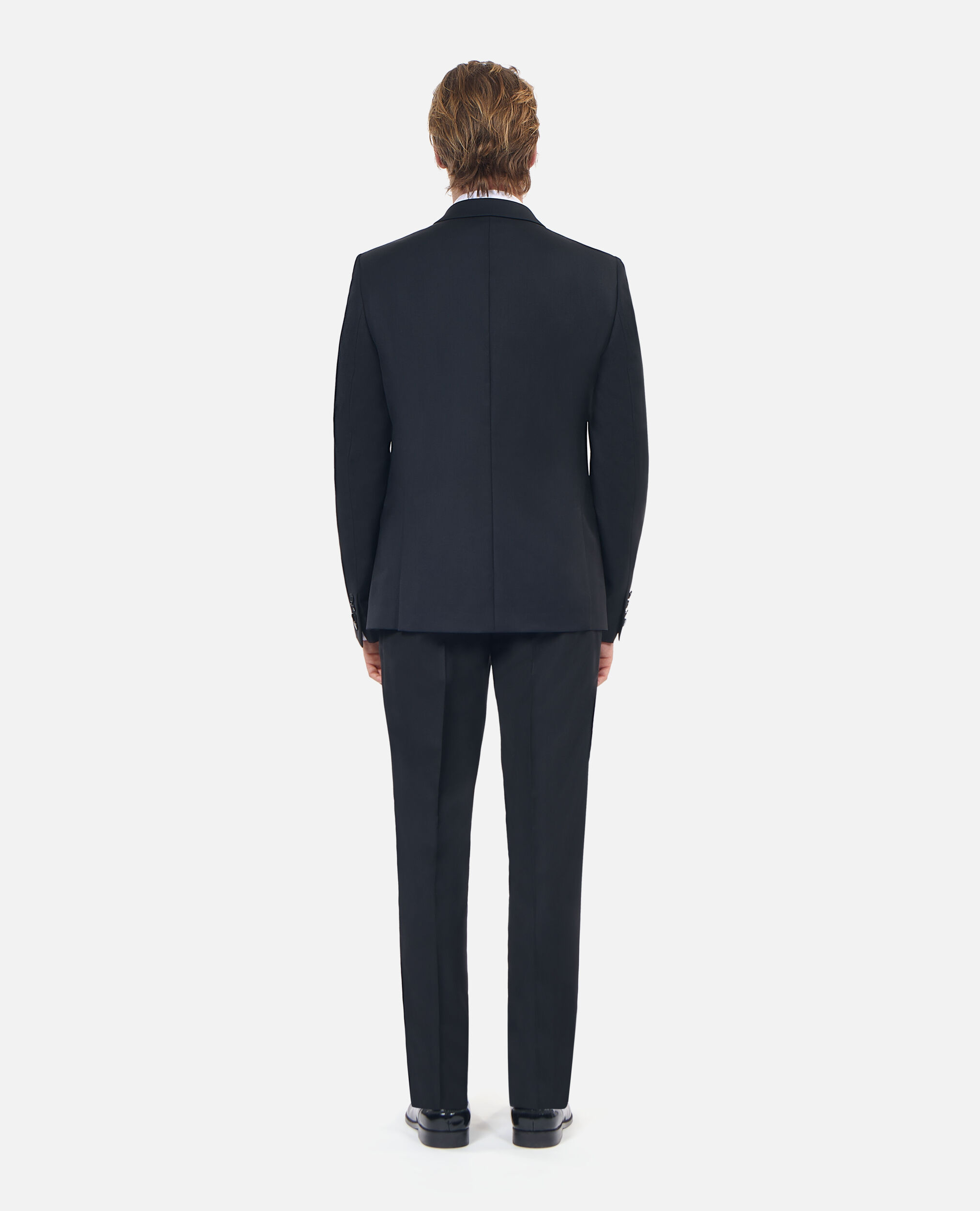 Veste de costume coupe ajustée en laine noire