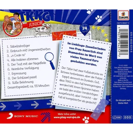 Europa TKKG Junior - 014: Eisige Diamanten