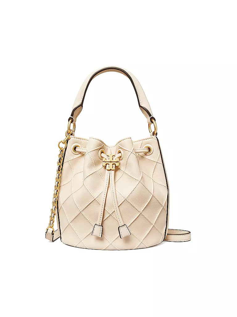 TORY BURCH Ledertasche -Bucket Bag FLEMING S beige