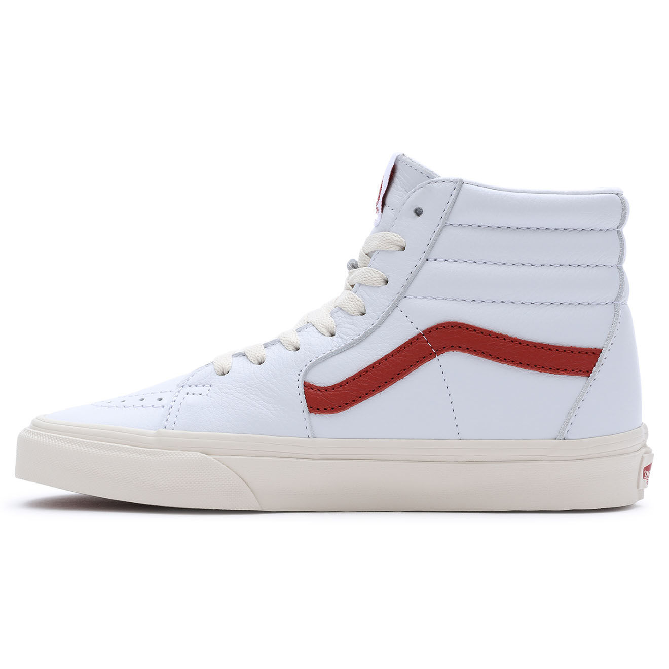 Vans Baskets en Cuir SK8-Hi blanc/rouge