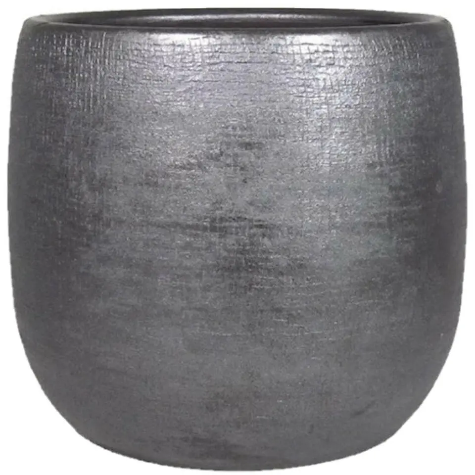 Floran Plantenpot Mira - keramiek - zwart - 18 x 16 cm