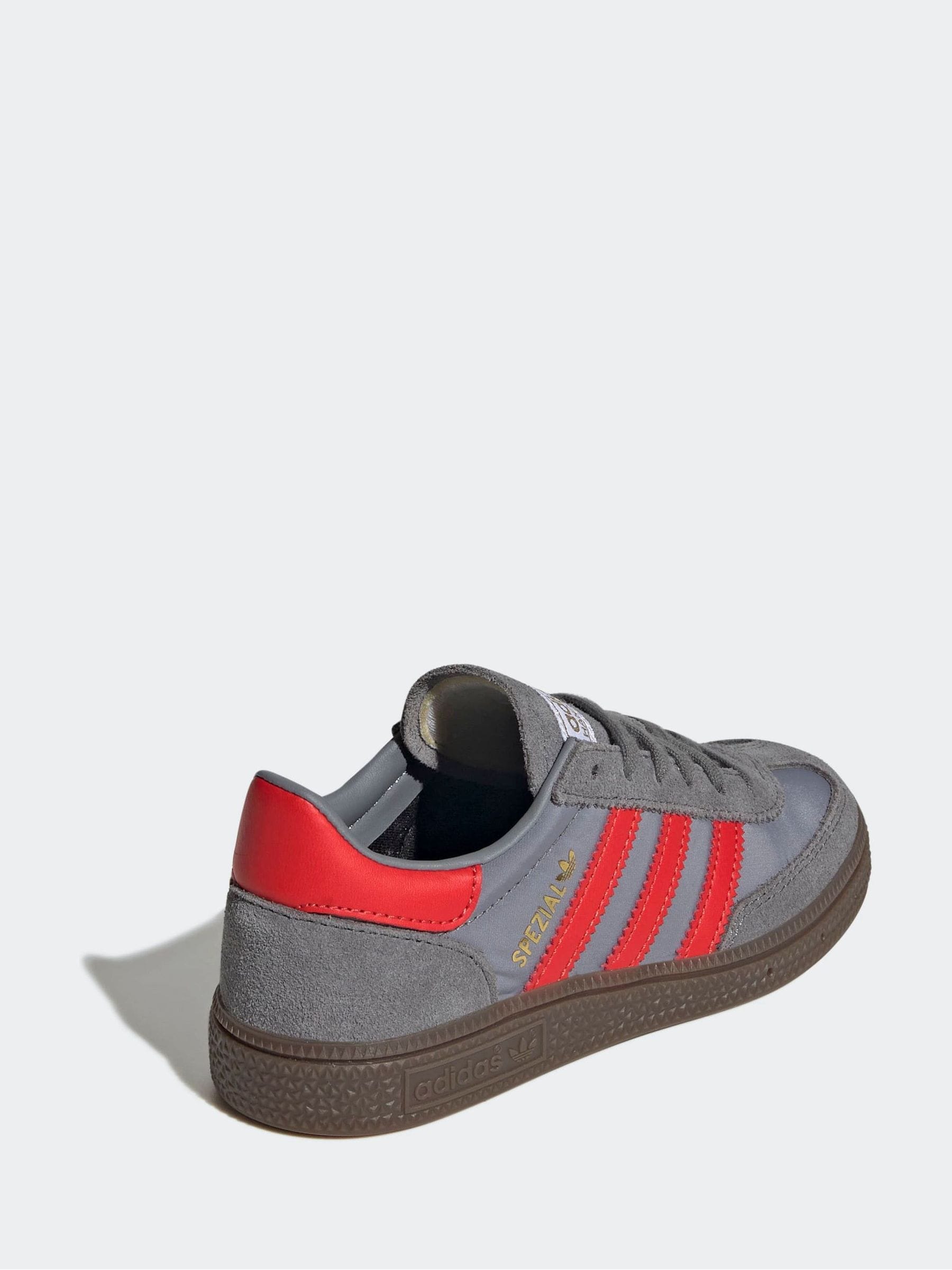 Grijs/Rood - adidas Originals Handball Spezial Kids Trainers
