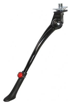 BEQUILLE VELO LATERALE AVEC PLAQUE 24-29  RENFORCE REGLABLE SANS OUTIL ALU NOIR