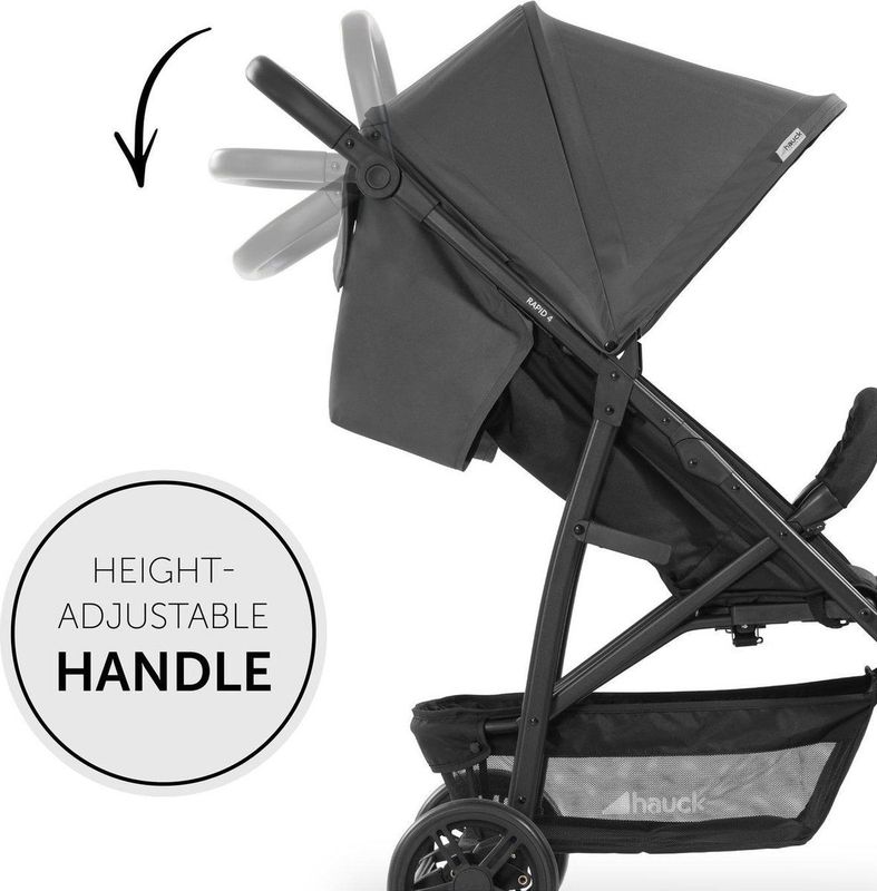 Hauck Rapid 4 - Buggy - licht - mobiele stadsbuggy - Grey