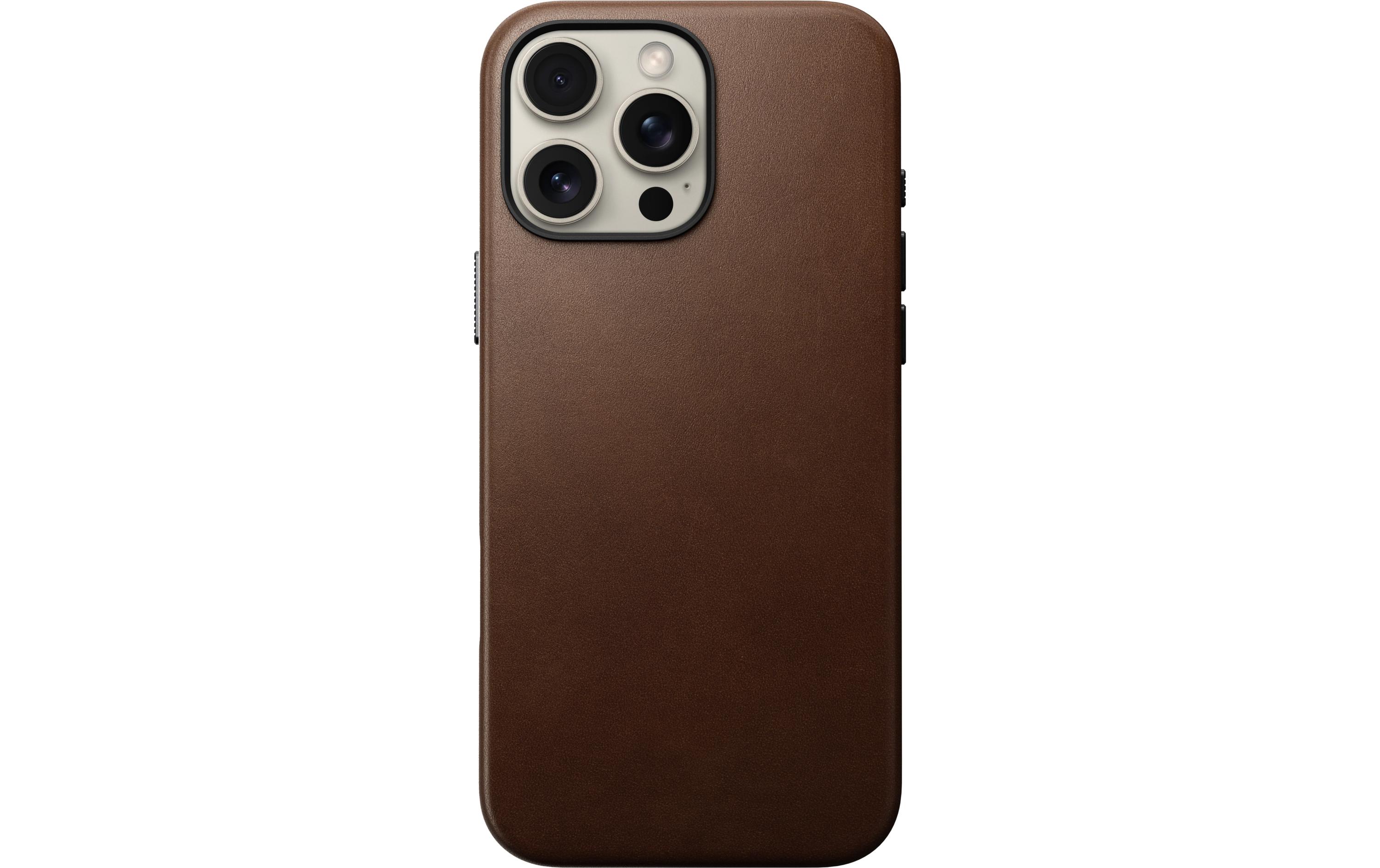 Back Cover Traditional Leather iPhone 16 Pro Max RostbraunSchutzhülle aus Leder für das Apple iPhone 16 Pro Max