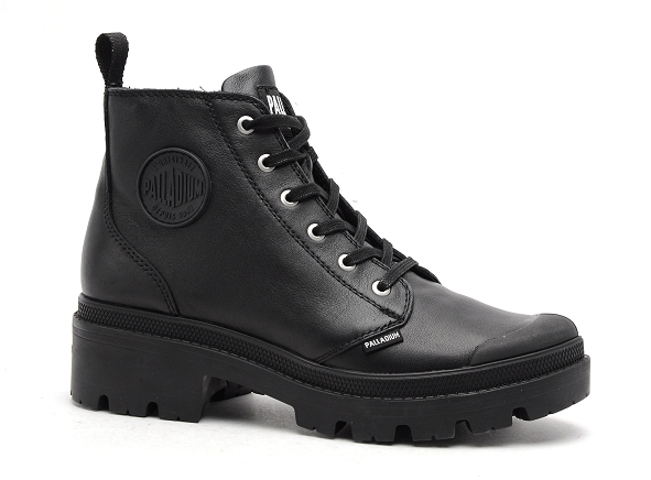 Palladium boots bottine plates femme pallabase leather noir