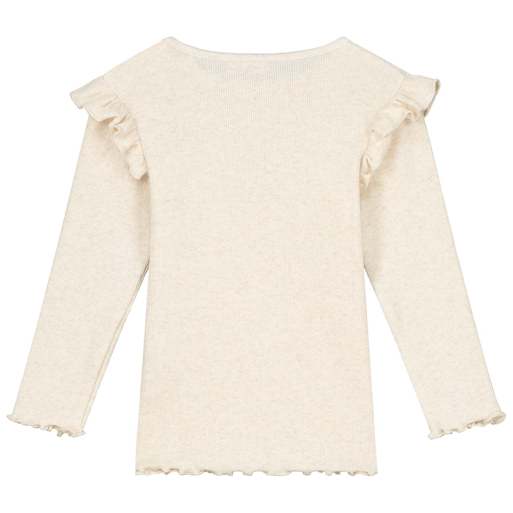 Prénatal peuter shirt lange mouwen effen beige