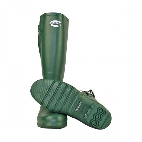 Botas de chuva femininas Rockfish de cano alto na cor verde-escuro