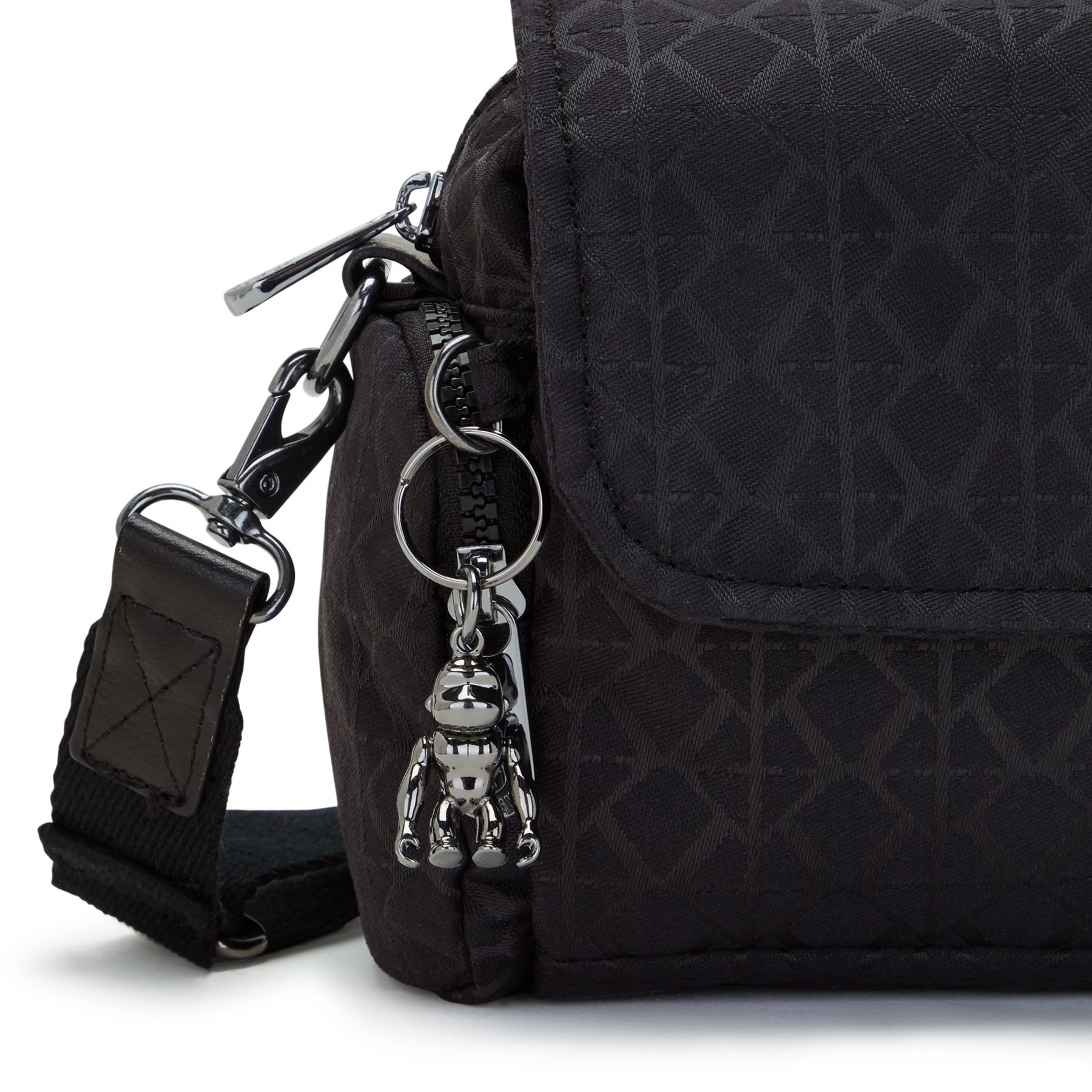 DANITA Petit Sac à Bandoulière avec Fermeture à Rabat Magnétique - Signature Black QVC
