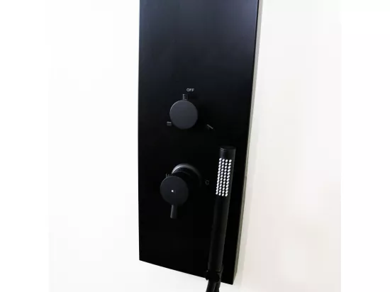Essekadra panneau de douche noir - Essebagno