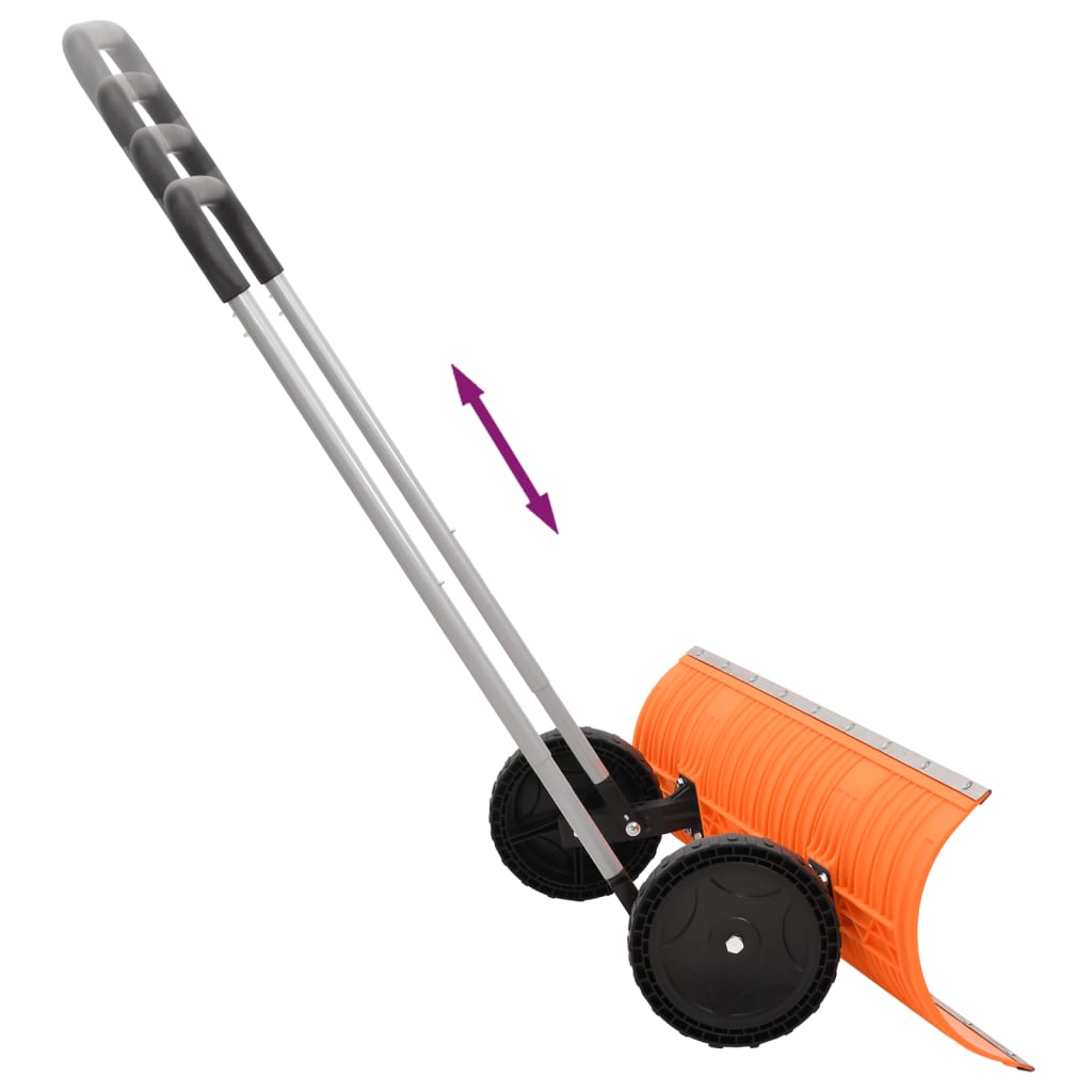 Pelle à neige avec poignée extensible orange 96cm lame en acier