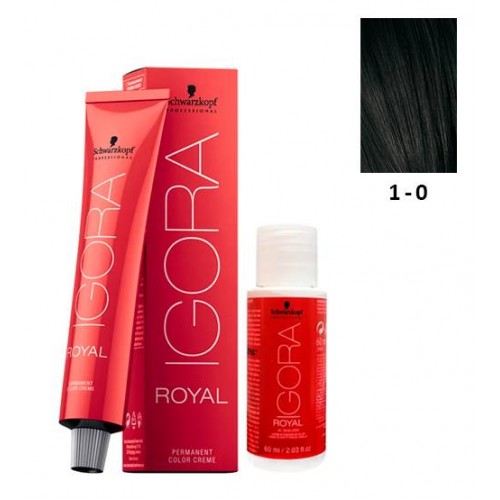 Schwarzkopf Igora Royal 1-0 Preto 60ml   Oxidante 20V