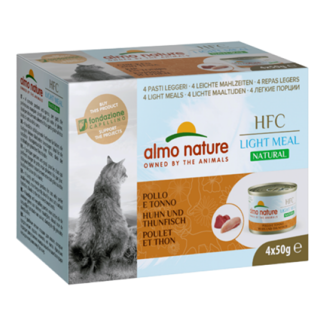 Pâtée pour chat Almo Nature HFC Natural Light Meal - 4 Boîtes 50 g