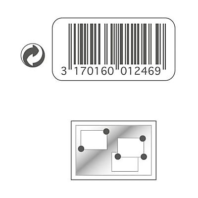 Lot de 10 punaises magnétiques dorées
