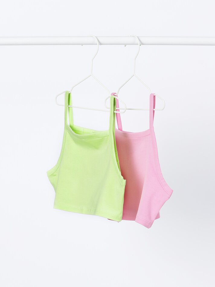 Conjunto com 2 regatas básicas - Verde Limão Claro