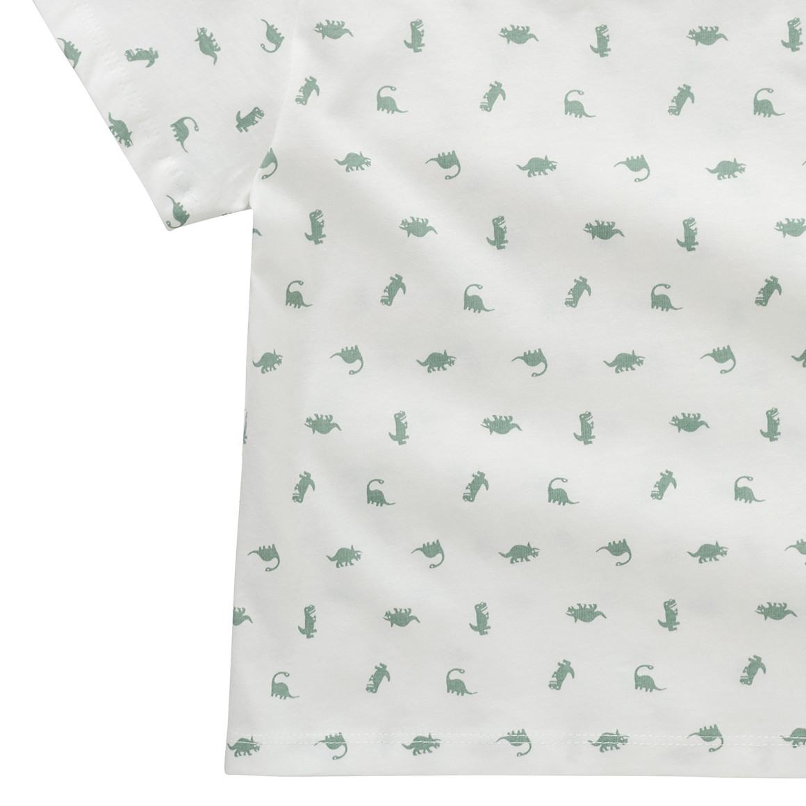 Topomini Baby T-Shirt mit kleinen Dinos weiss