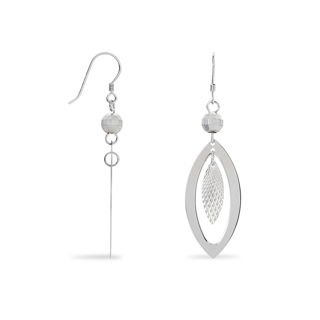 Boucles D'oreilles Pendantes Lucinda Argent Blanc