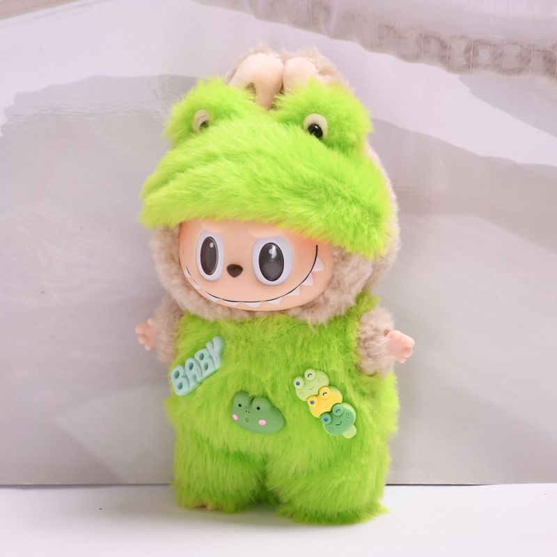Miumi - Set: Dierenkikkerhoed + Kostuum Poppenkleding - 17cm