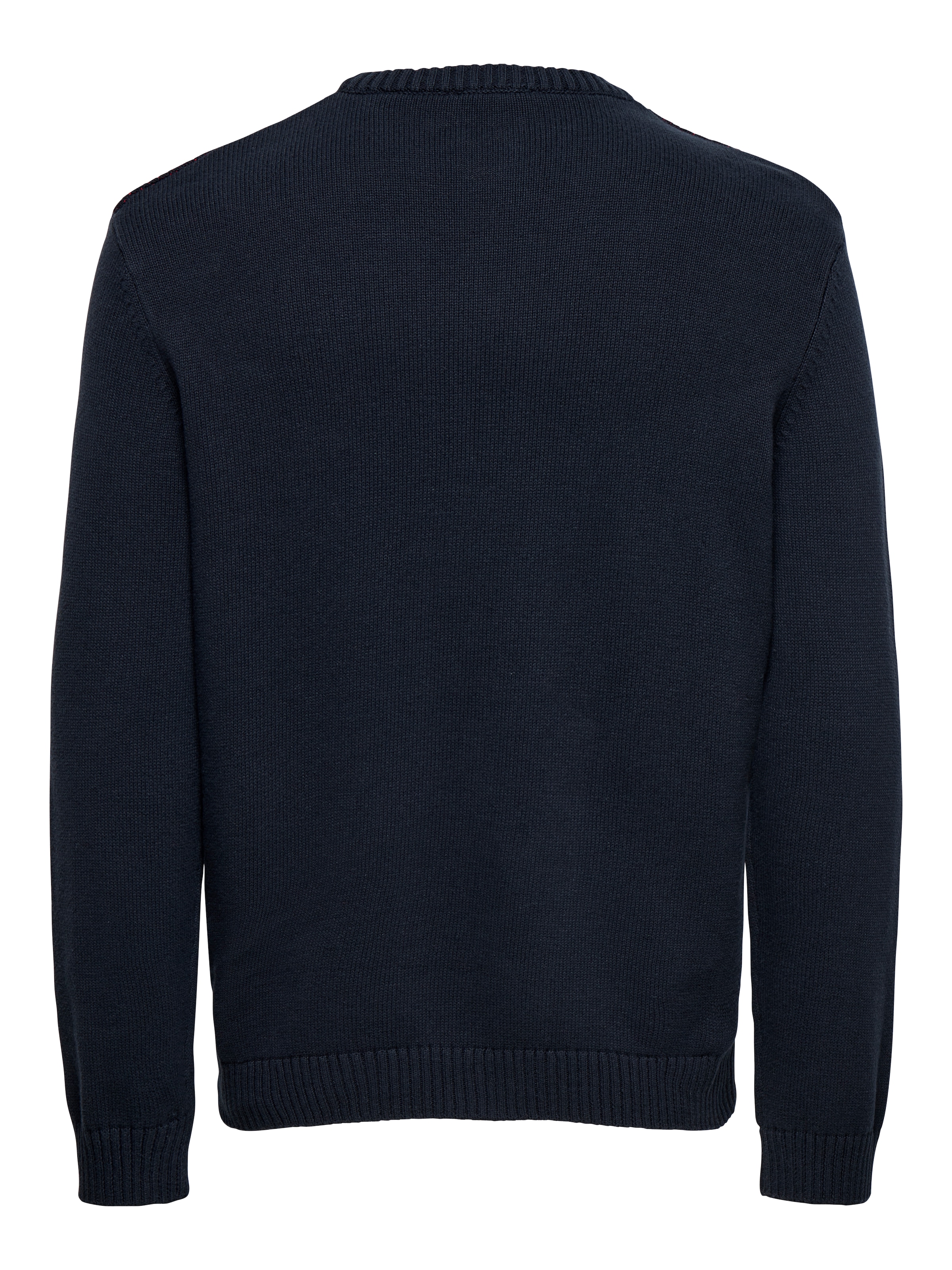 ONLY & SONS Rundhalspullover »ONSX-MAX REG TEXT CREW KNIT«