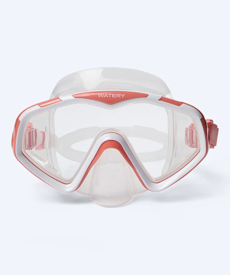 Watery snorkelsæt til voksne (fra 15 år) - Leach/Rilian - Lyserød/sort