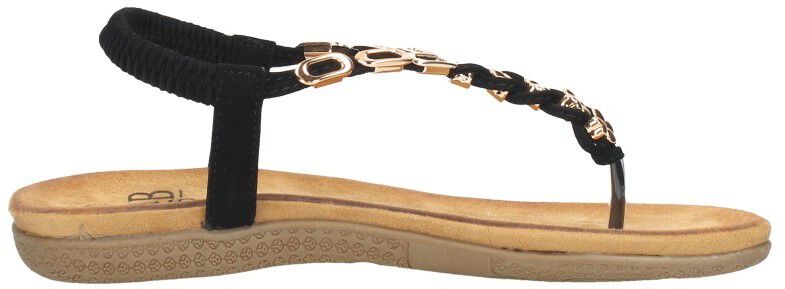 Sub55 Sandalen Plat zwart