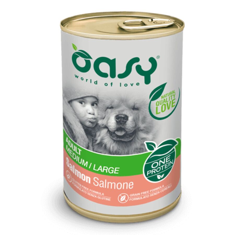 OASY DOG CAN ADULTO M/L SALMÃO 400G
