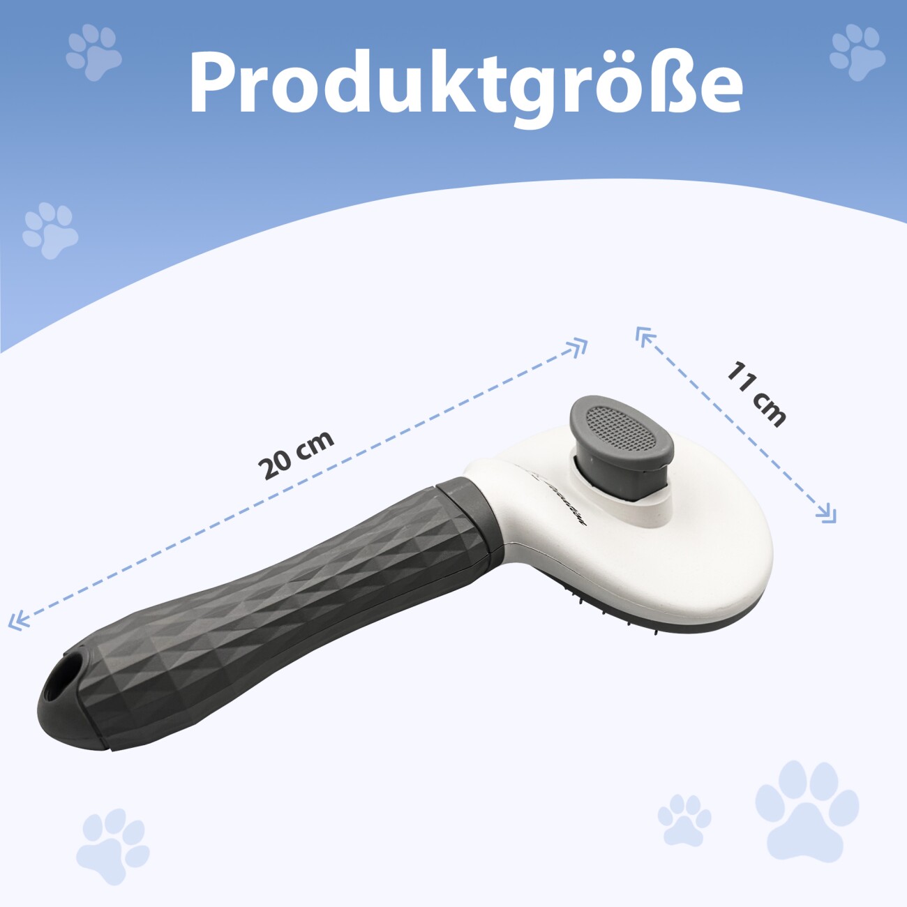 Petsation Tierbürste mit One-Touch-Reinigung