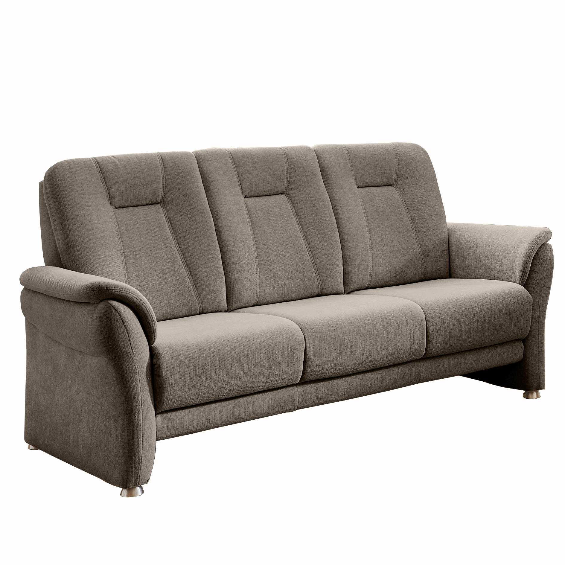 polsterpower 3-Sitzer-Sofa - mandel - Basismodell
