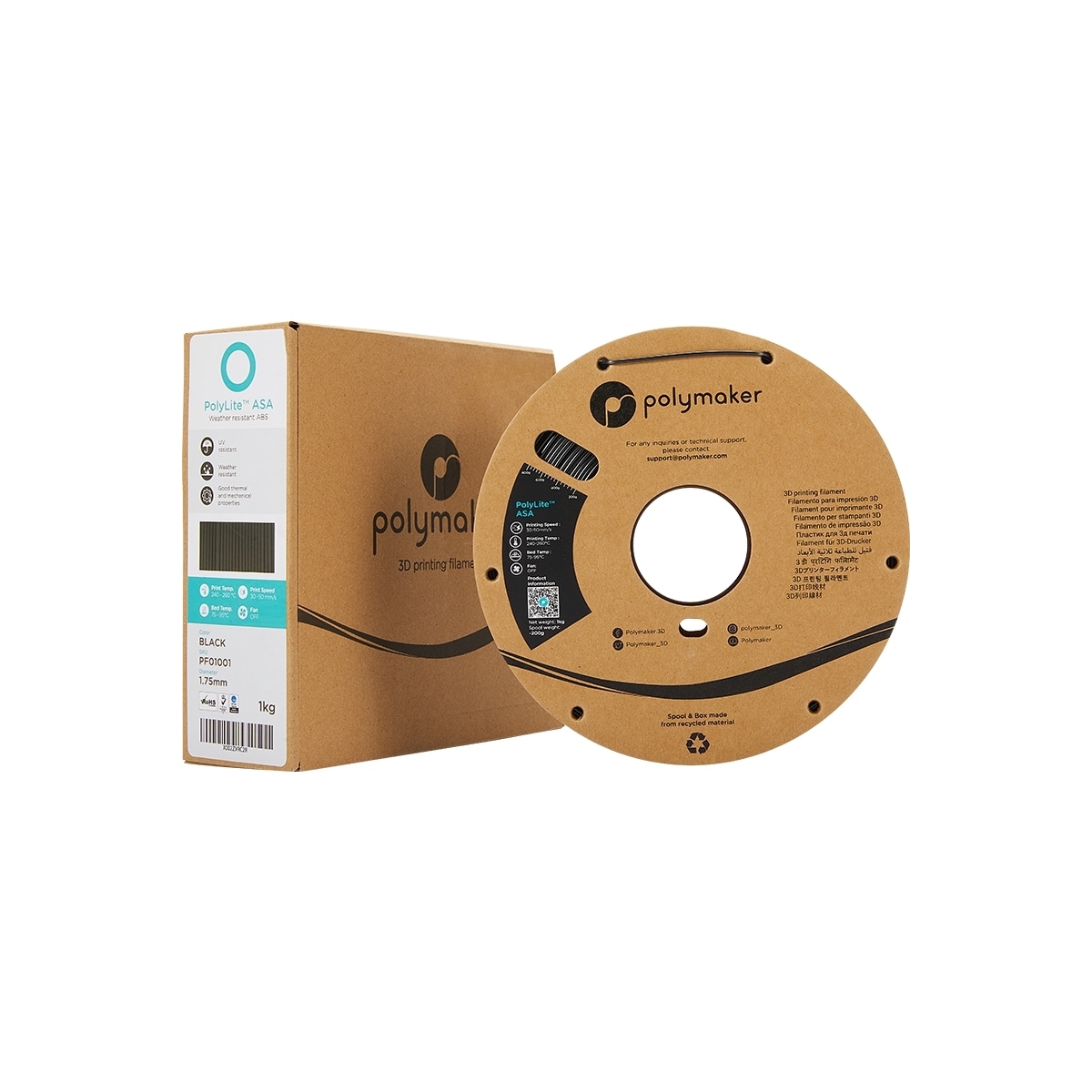 Polymaker PolyLite ASA - 1kg - Black