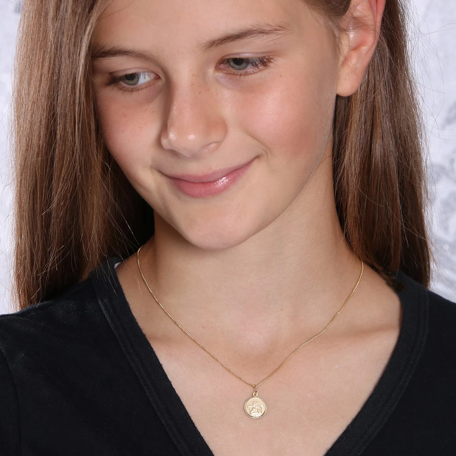 Acalee Halskette mit Schutzengel Gold 3338K Kinderschmuck gold