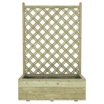 Bloembak dubbele trellis klimrek 40 x 90 x 140 cm